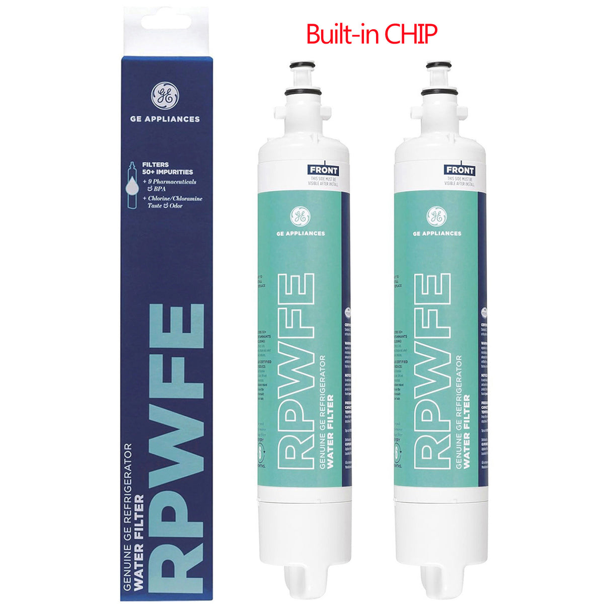 GE RPWFE Refrigerator Water Filter.(Built-in CHIP)