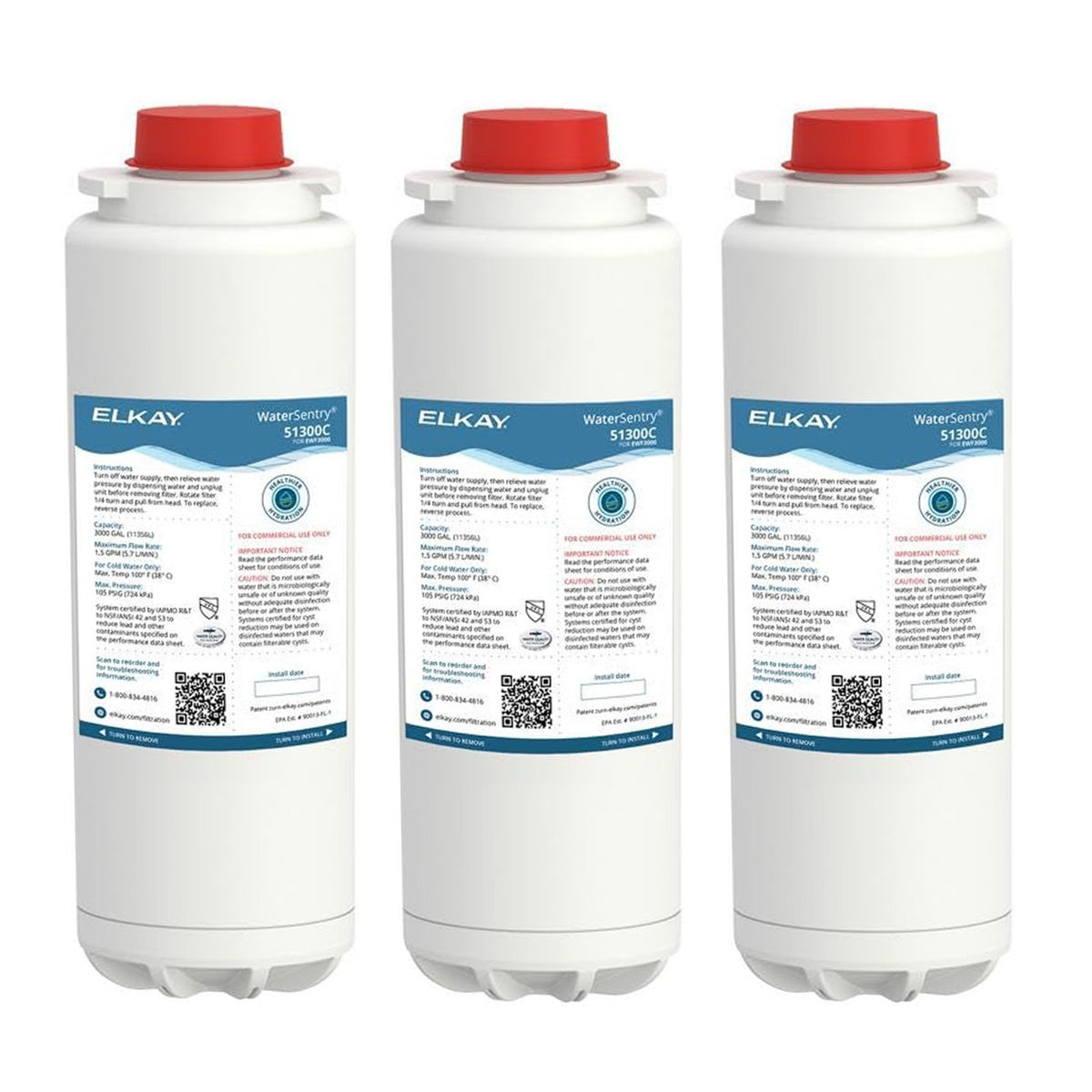 Elkay Genuine WaterSentry 51300C Replacement Filters