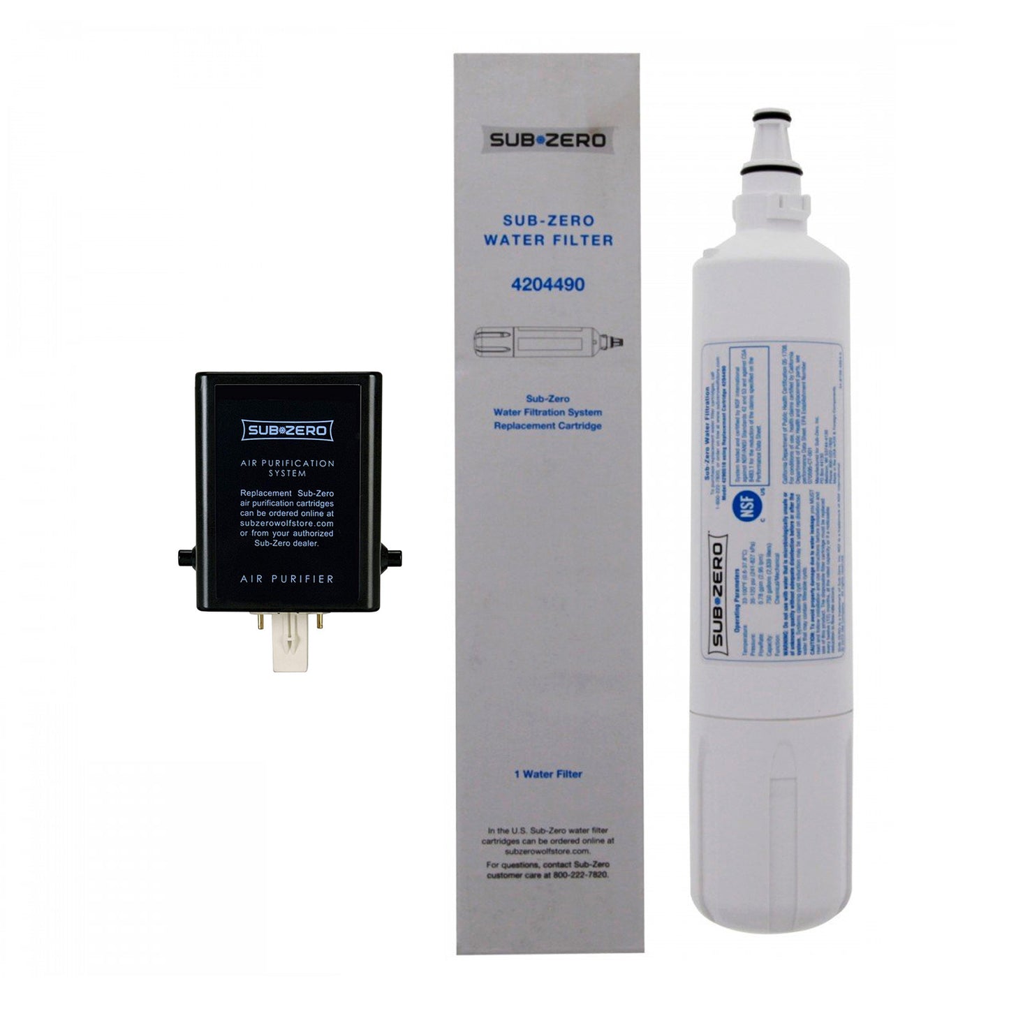 Sub Zero Refrigerator Replacement Water and Air Filter Combo Pack 4204490 7007067