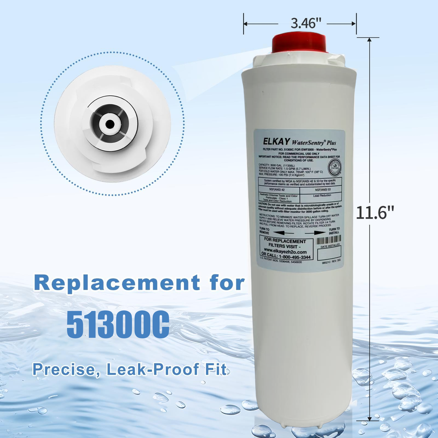 Elkay Genuine WaterSentry 51300C Replacement Filters