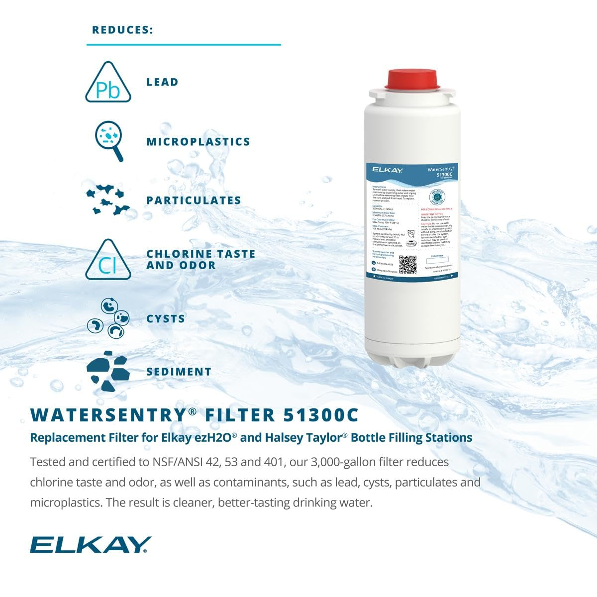 Elkay Genuine WaterSentry 51300C Replacement Filters
