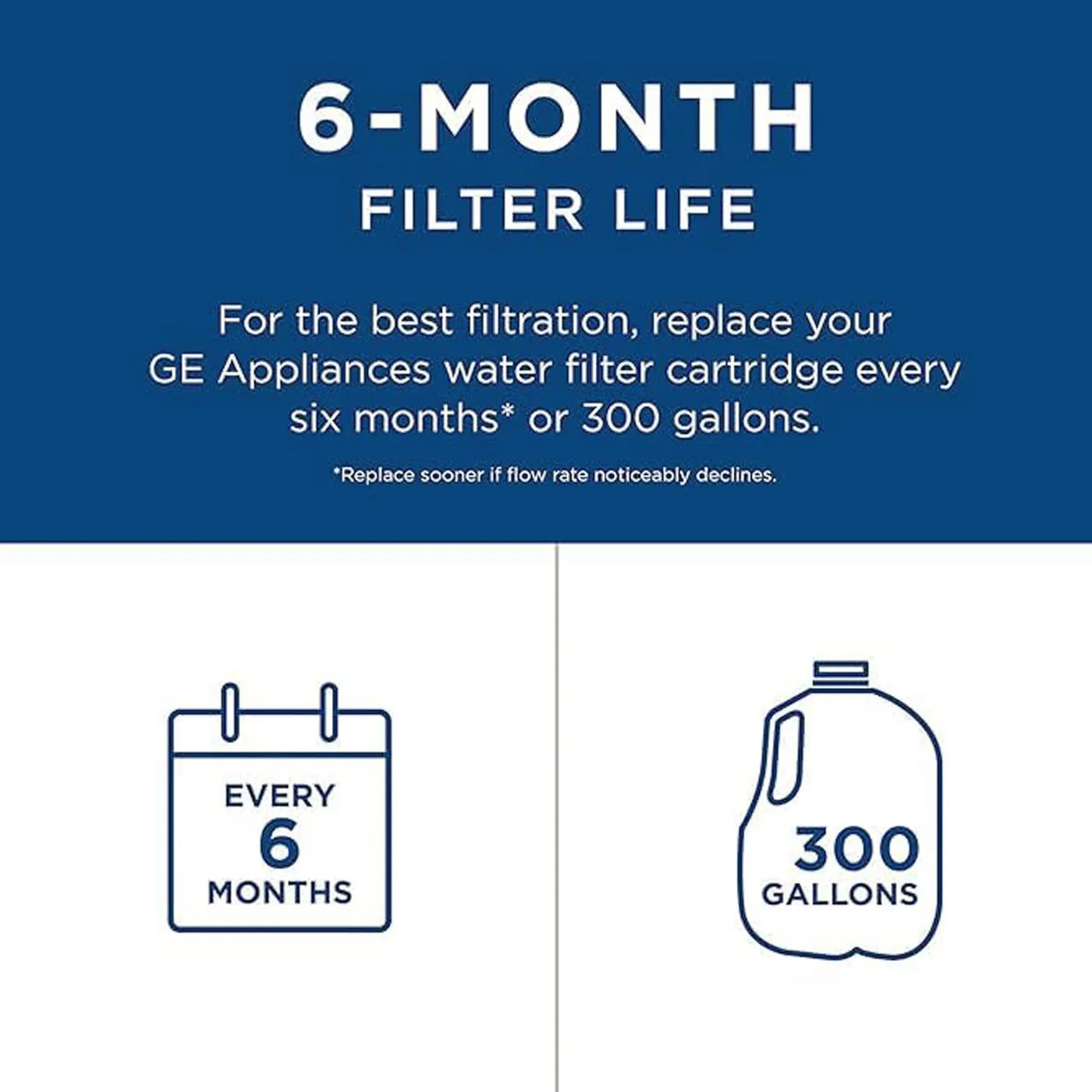 GE RPWFE Refrigerator Water Filter.(Built-in CHIP)