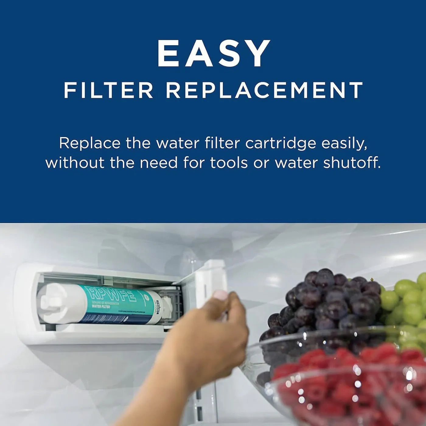 GE RPWFE Refrigerator Water Filter.(Built-in CHIP)
