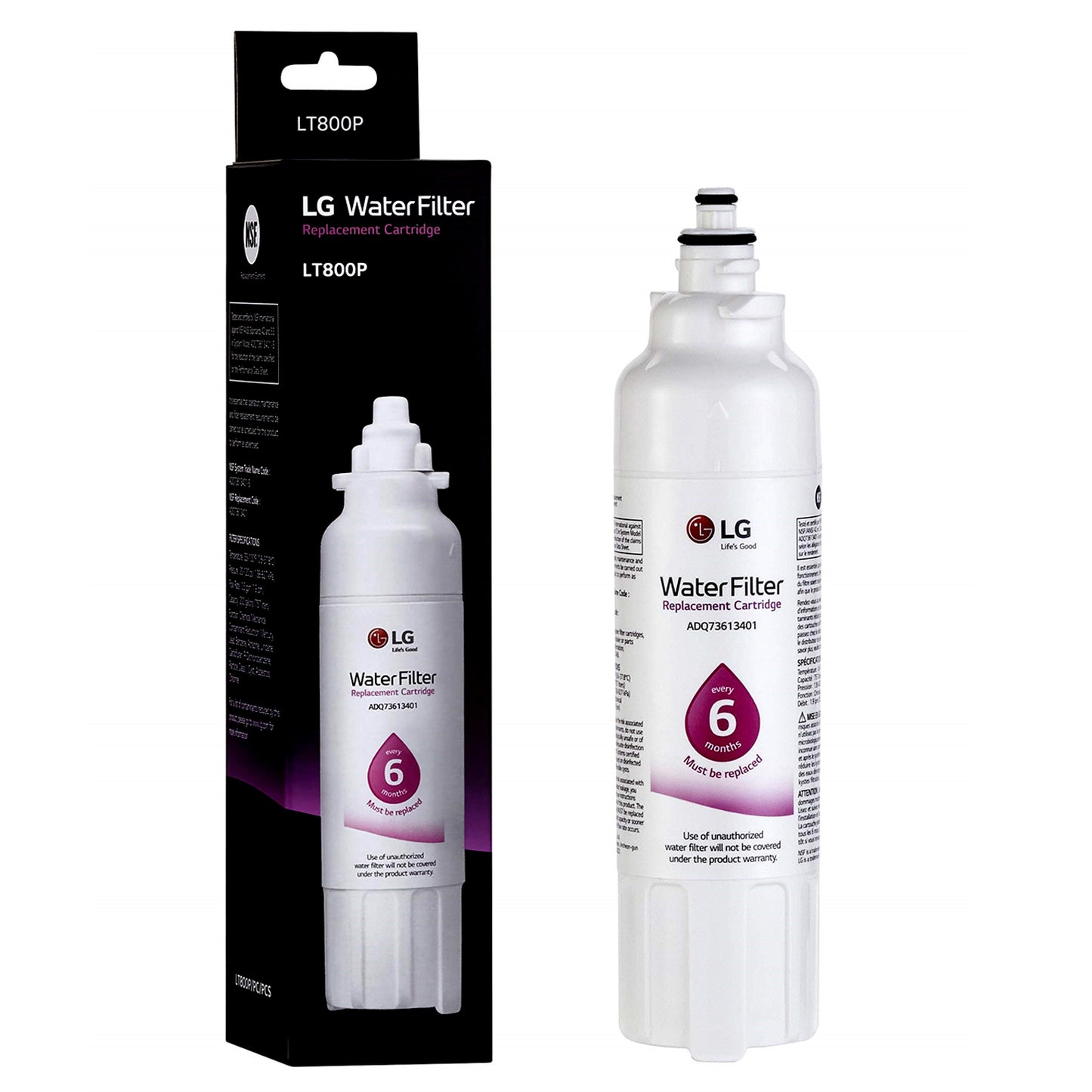 LG LT800P ADQ73613401, ADQ73613408, or ADQ75795104 Refrigerator Water Filter