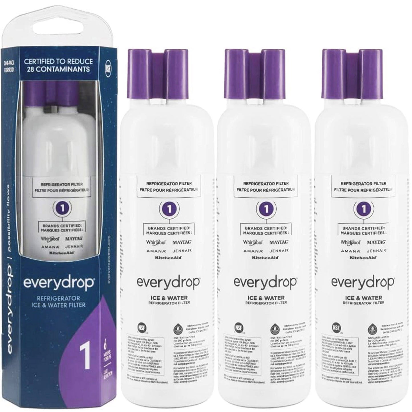 EveryDrop by Whirlpool Refrigerator Water Filter 1, EDR1RXD1
