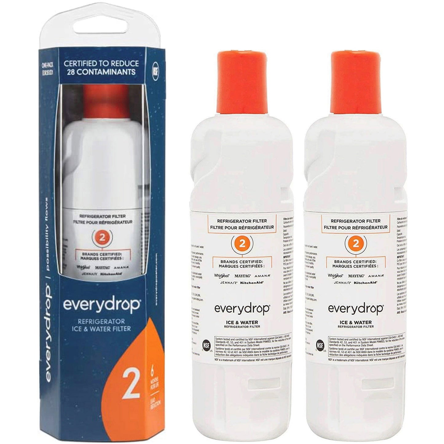 EveryDrop by Whirlpool Refrigerator Water Filter 2, EDR2RXD1