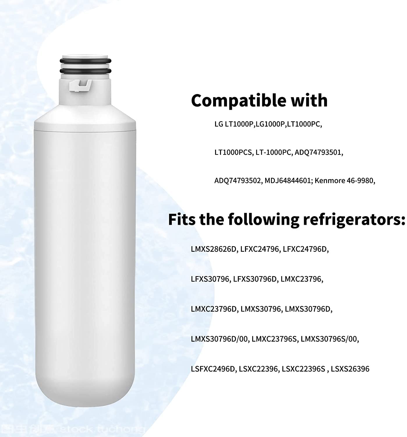 LG LT1000P Refrigerator Water Filter Replacement , 6-Month Filter Cartridge
