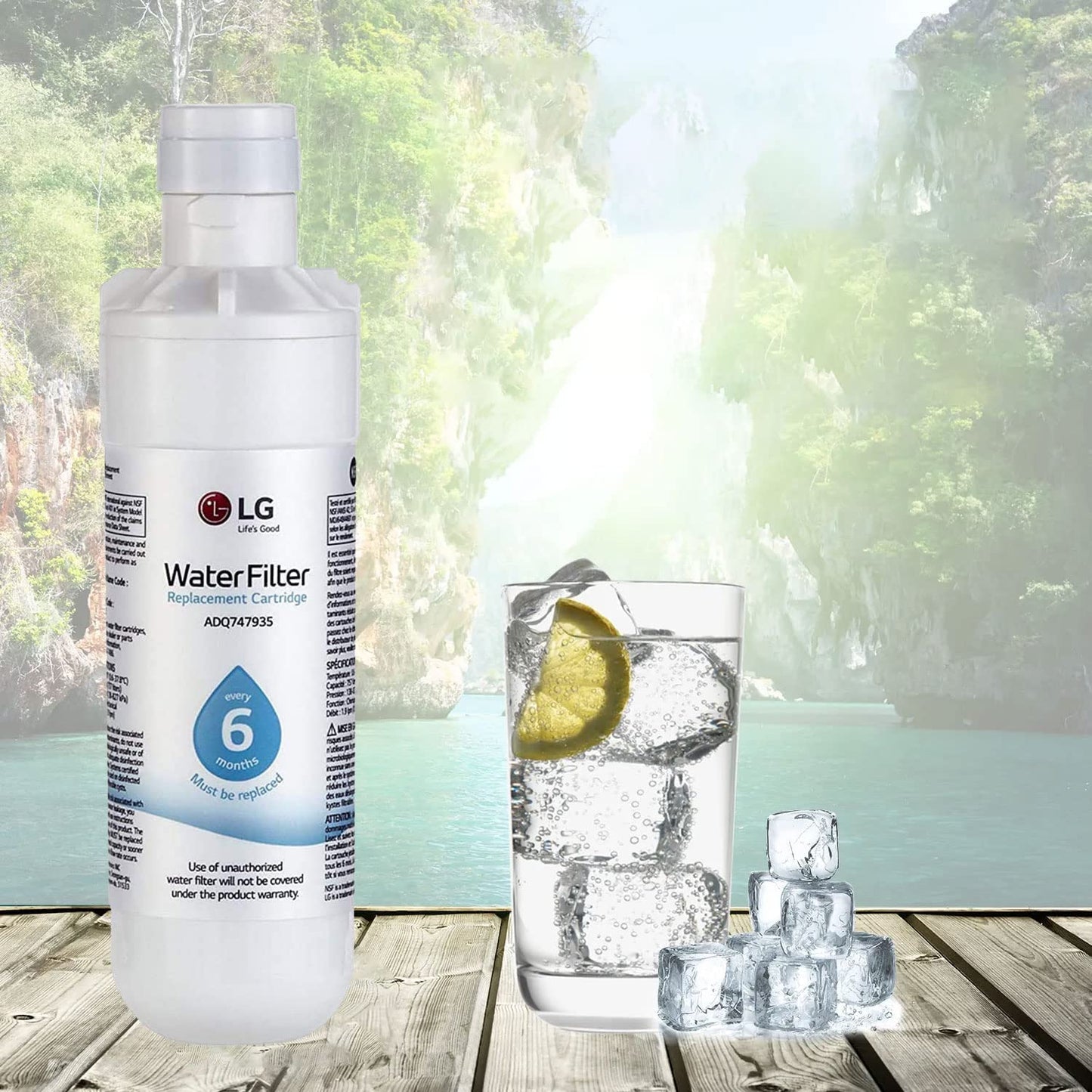 LG LT1000P Refrigerator Water Filter Replacement , 6-Month Filter Cartridge
